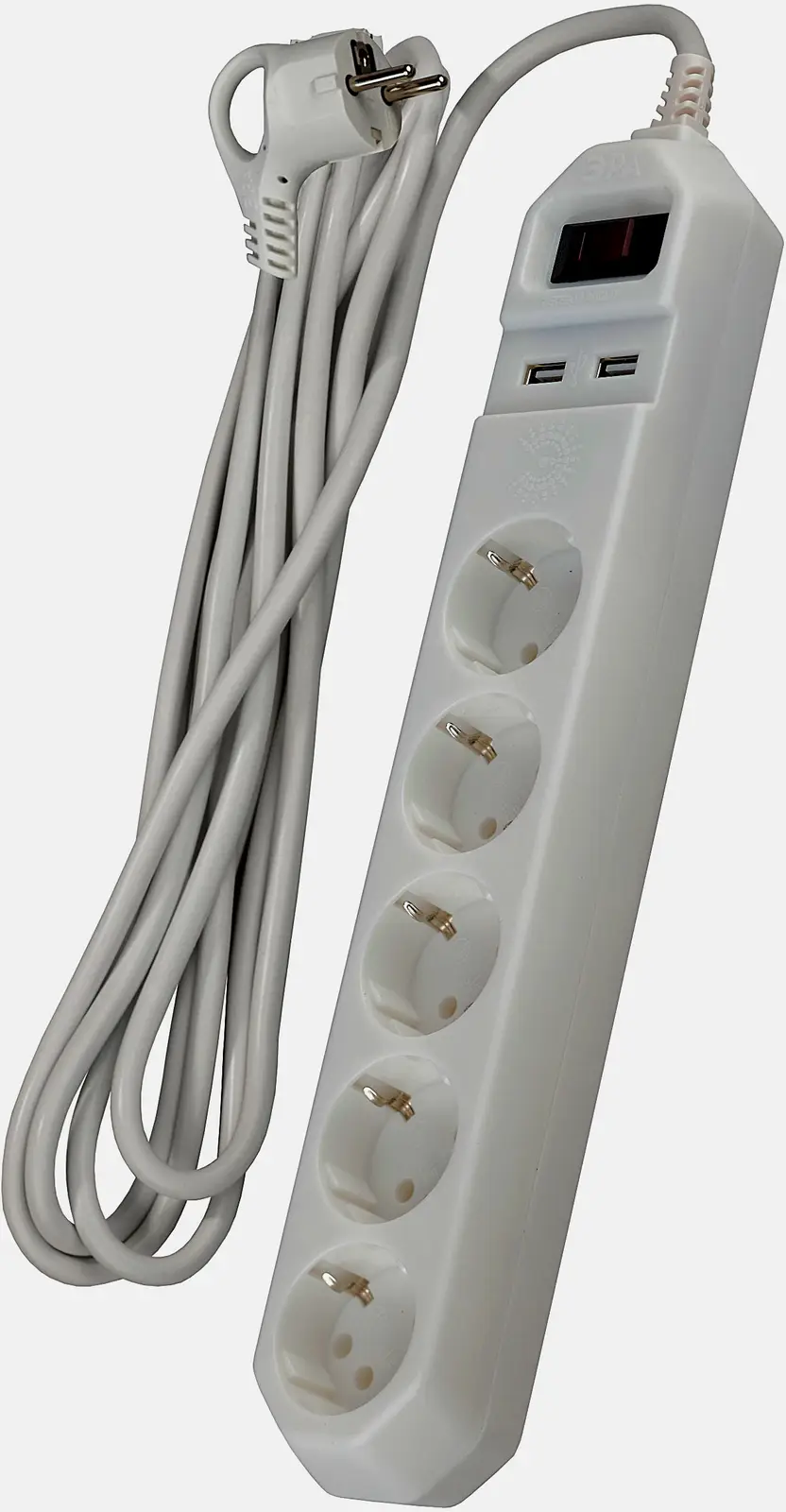 Сетевой фильтр Эра 5 розеток с USB 10А 2200Вт 1,5м - фото 3