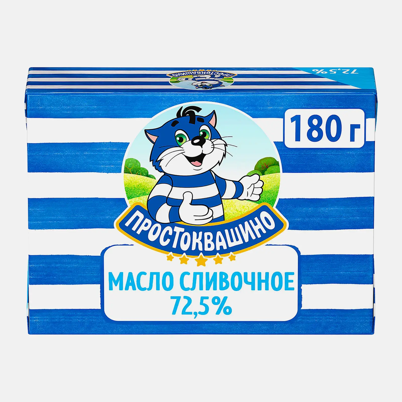 Масло сливочное Простоквашино Крестьянское 72.5% 180г Масло сливочное Простоквашино Крестьянское 72.5% 180г