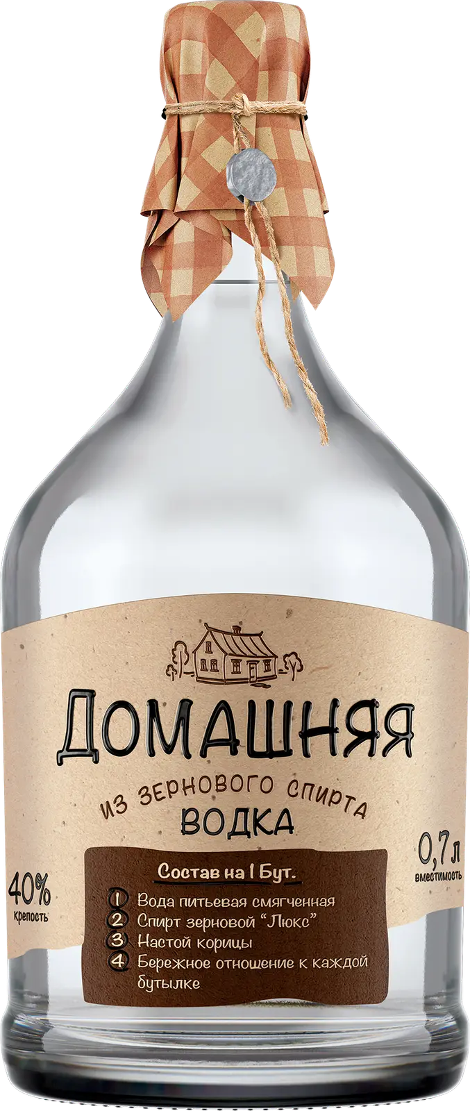 Изображение товара Водка Домашняя Питейный дом 40% 700мл - качественный ароматный напиток