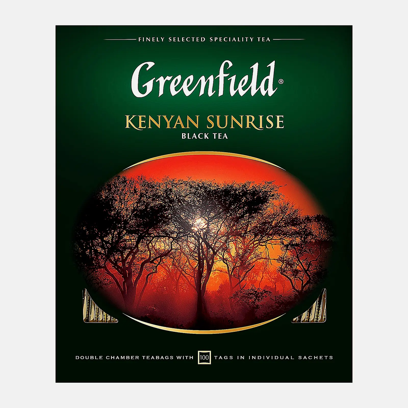 Изображение товара Черный кенийский чай Greenfield Kenyan Sunrise 100 пакетиков для бодрости