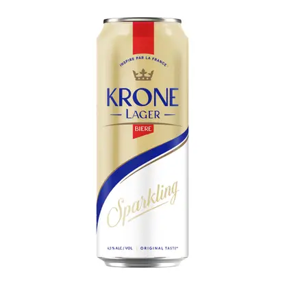 Изображение товара Пиво Krone Lager Biere светлое пастеризованное 4.7% 450мл
