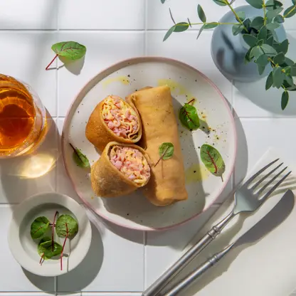 Изображение товара Блинчики с ветчиной и сыром М Кухня 160г вкусное быстрое блюдо