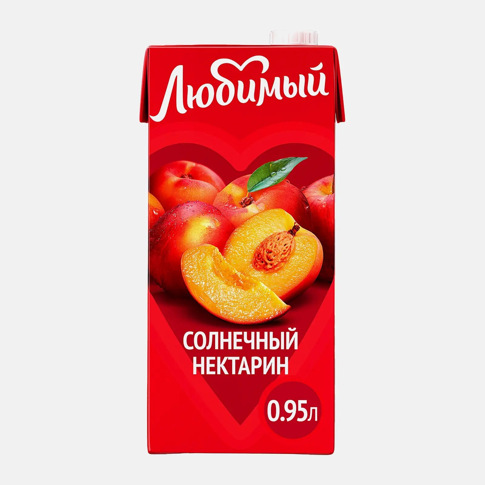 Изображение товара Напиток Любимый Солнечный нектарин 950 мл натуральный фруктовый сок