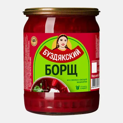 Борщ Буздякский из свежей капусты с зеленью 500г