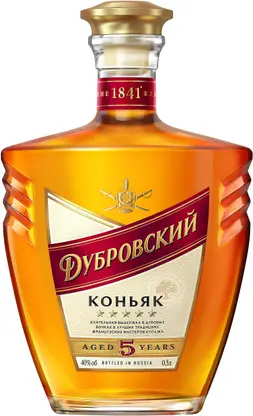 Изображение товара Коньяк Дубровский 5 лет 40% 500мл