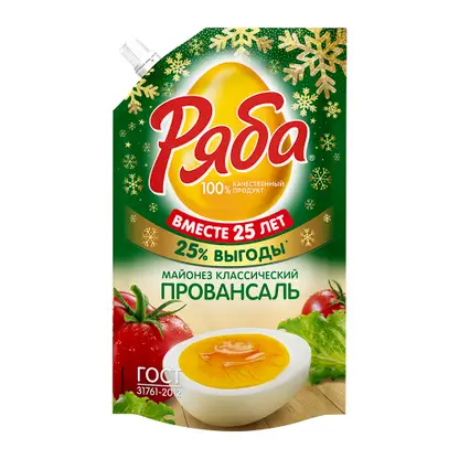 Изображение товара Майонез Провансаль Ряба 50.5% 865г