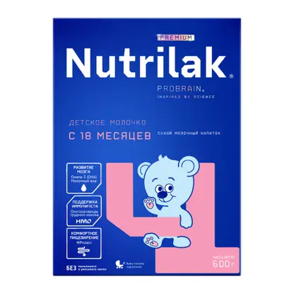 Изображение товара Смесь сухая Nutrilak Premium 4 с 18 месяцев 600г