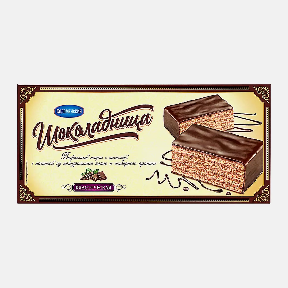 Изображение товара Вафельный торт Классический Шоколадница 240г для семейного чаепития