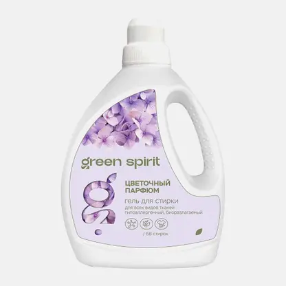 Гель для стирки всех видов тканей Цветочный парфюм Green Spirit 2л