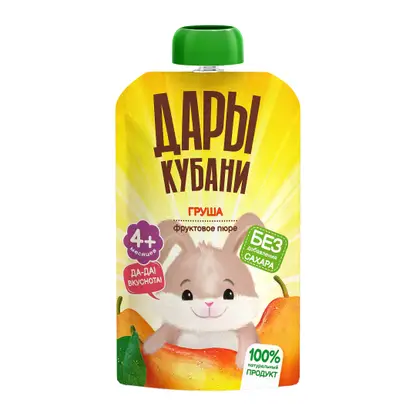 Изображение товара Пюре Дары Кубани груша с 4 месяцев 90г