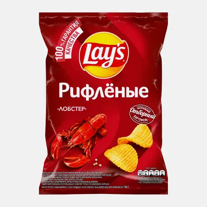Чипсы Lays Рифлёные Лобстер 140г