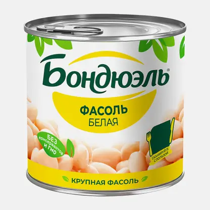 Фасоль Бондюэль белая 400г
