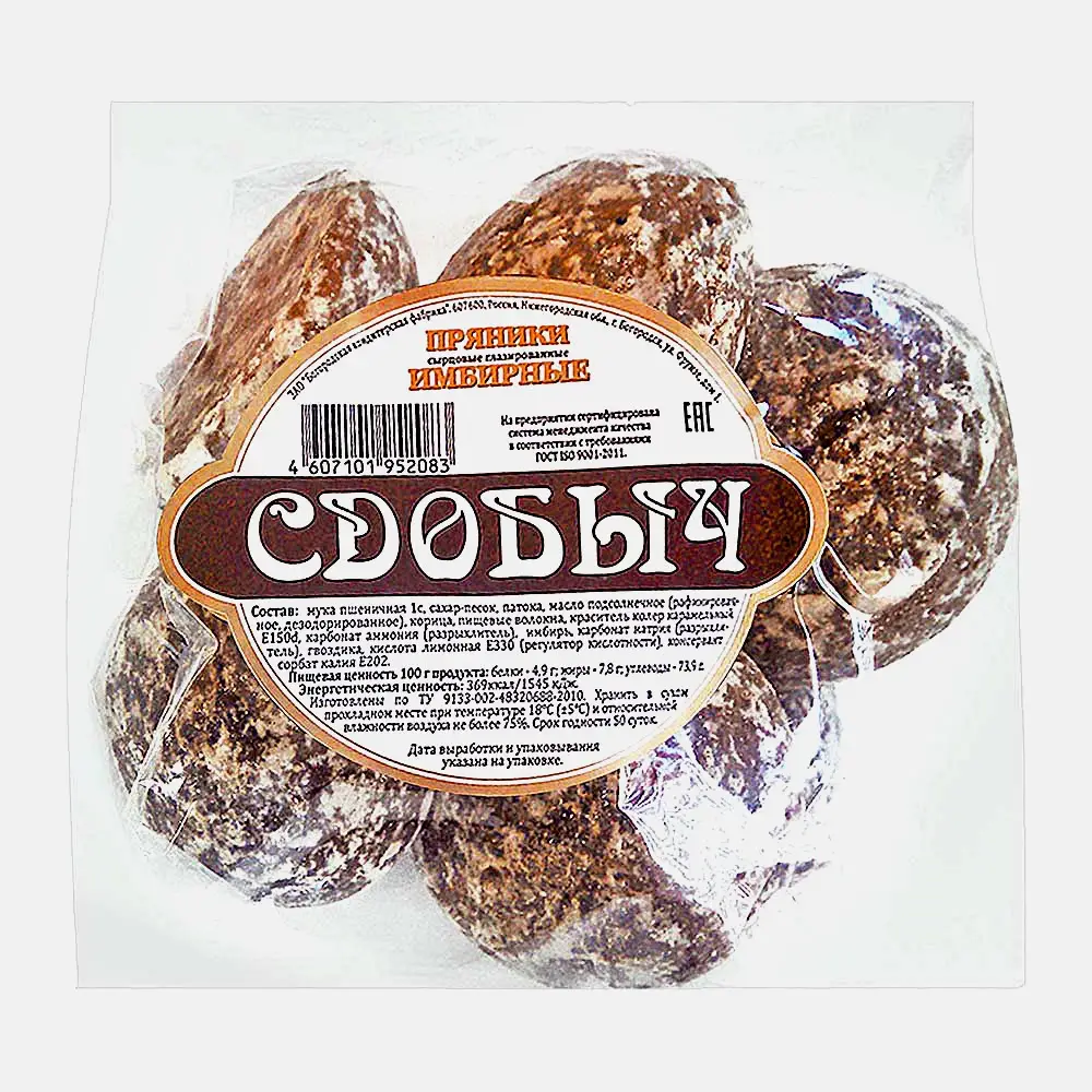 Изображение товара Пряники Имбирные 400г от Богородская КФ - Вкусный десерт