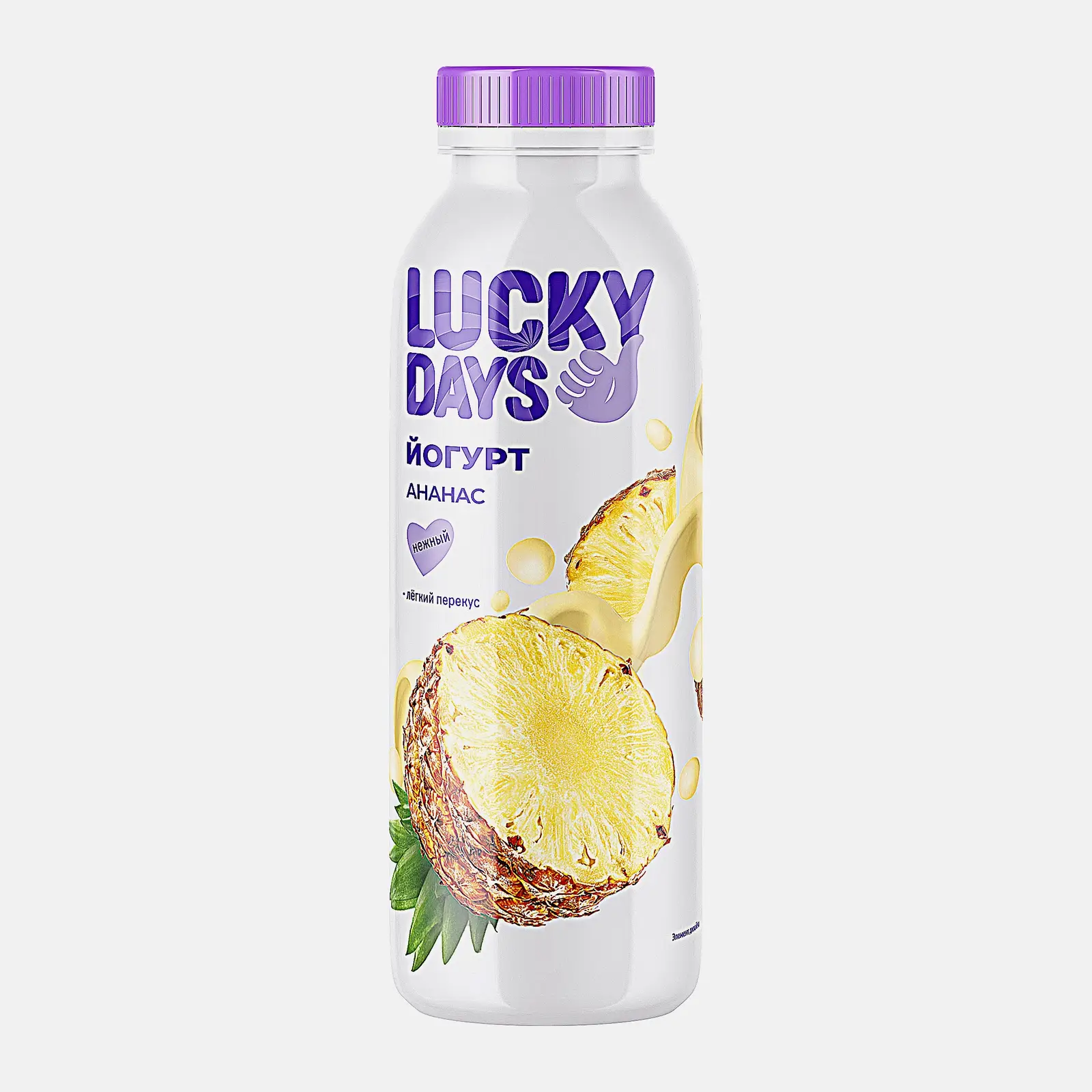 Йогурт Lucky Days питьевой ананас 1% 260г