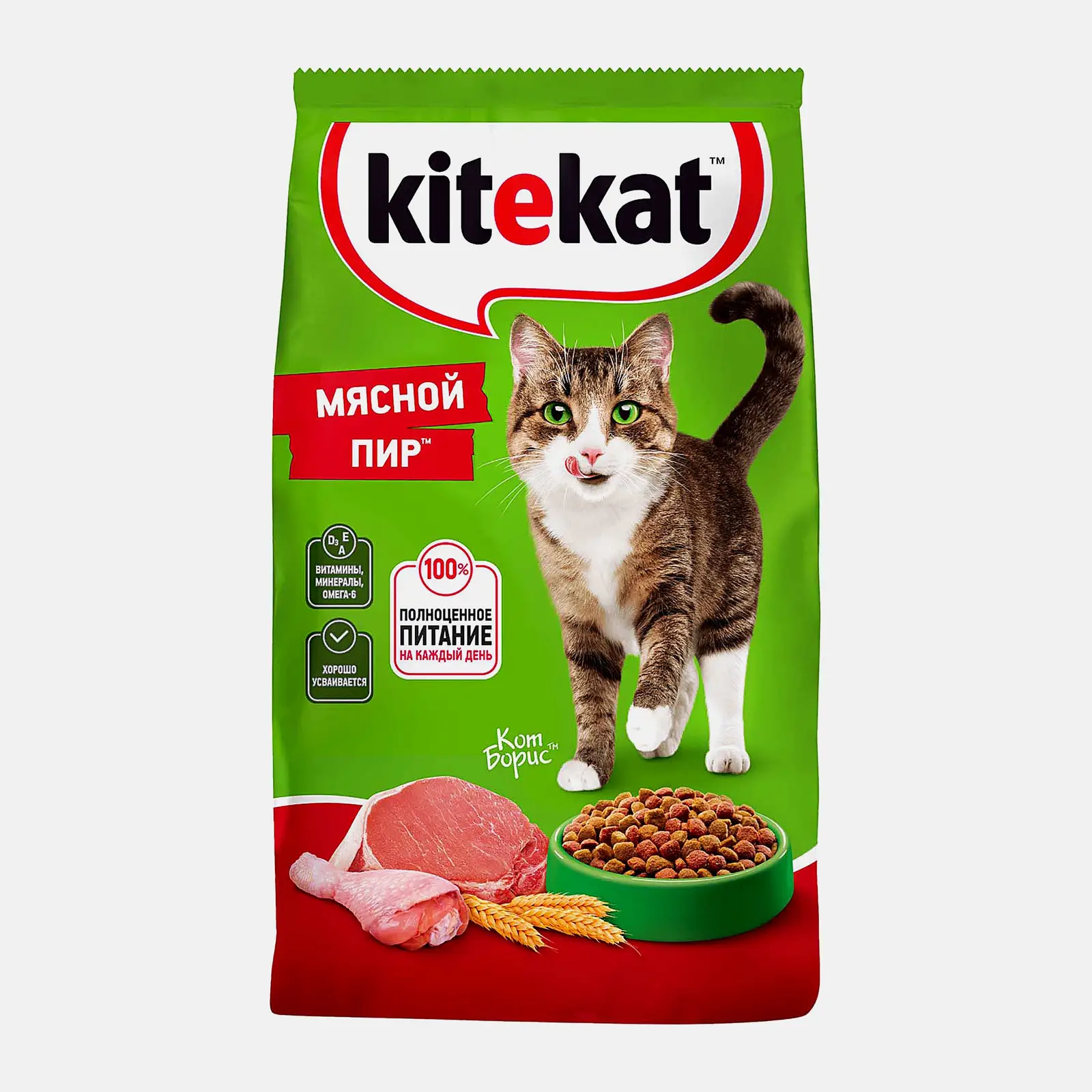 Сухой корм для кошек Kitekat Мясной Пир 800г