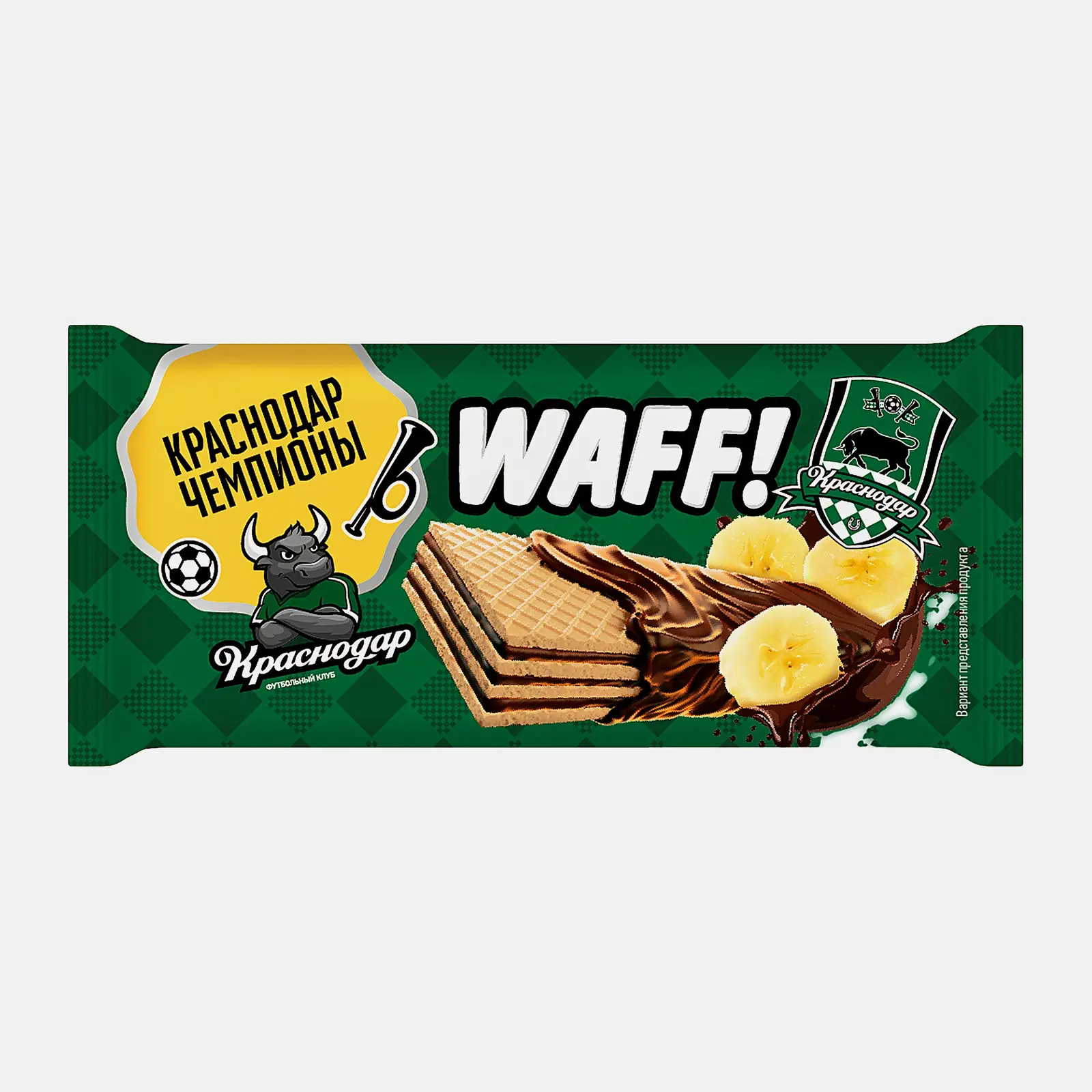 Вафельный батончик глазированный с начинкой банан-шоколад Waff 28г