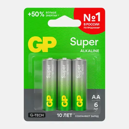 Батарейки GP Super AA 6шт