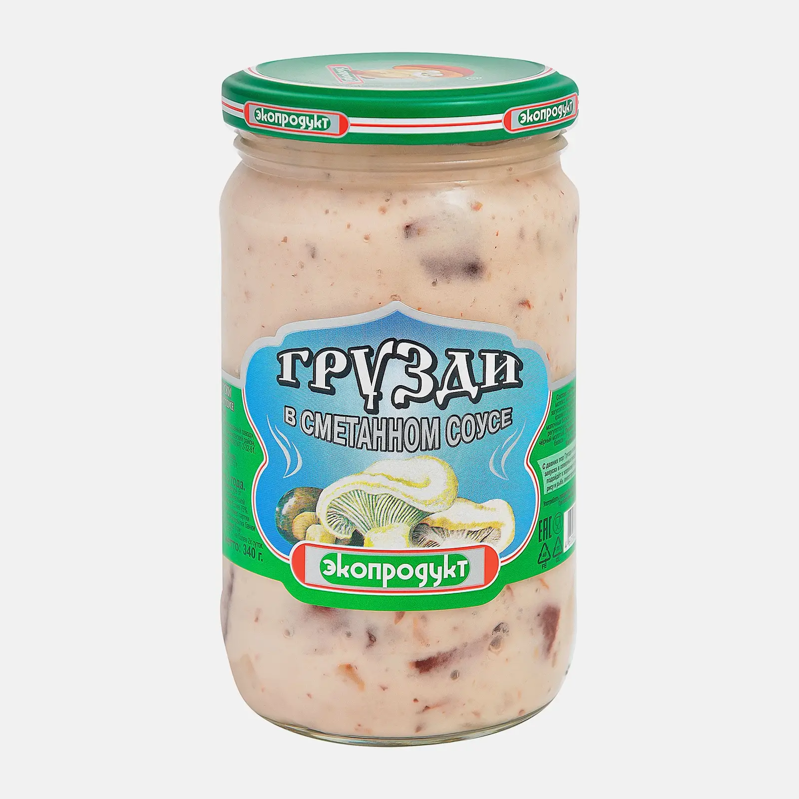 Грузди Экопродукт в сметанном соусе 340г Грузди Экопродукт в сметанном соусе 340г