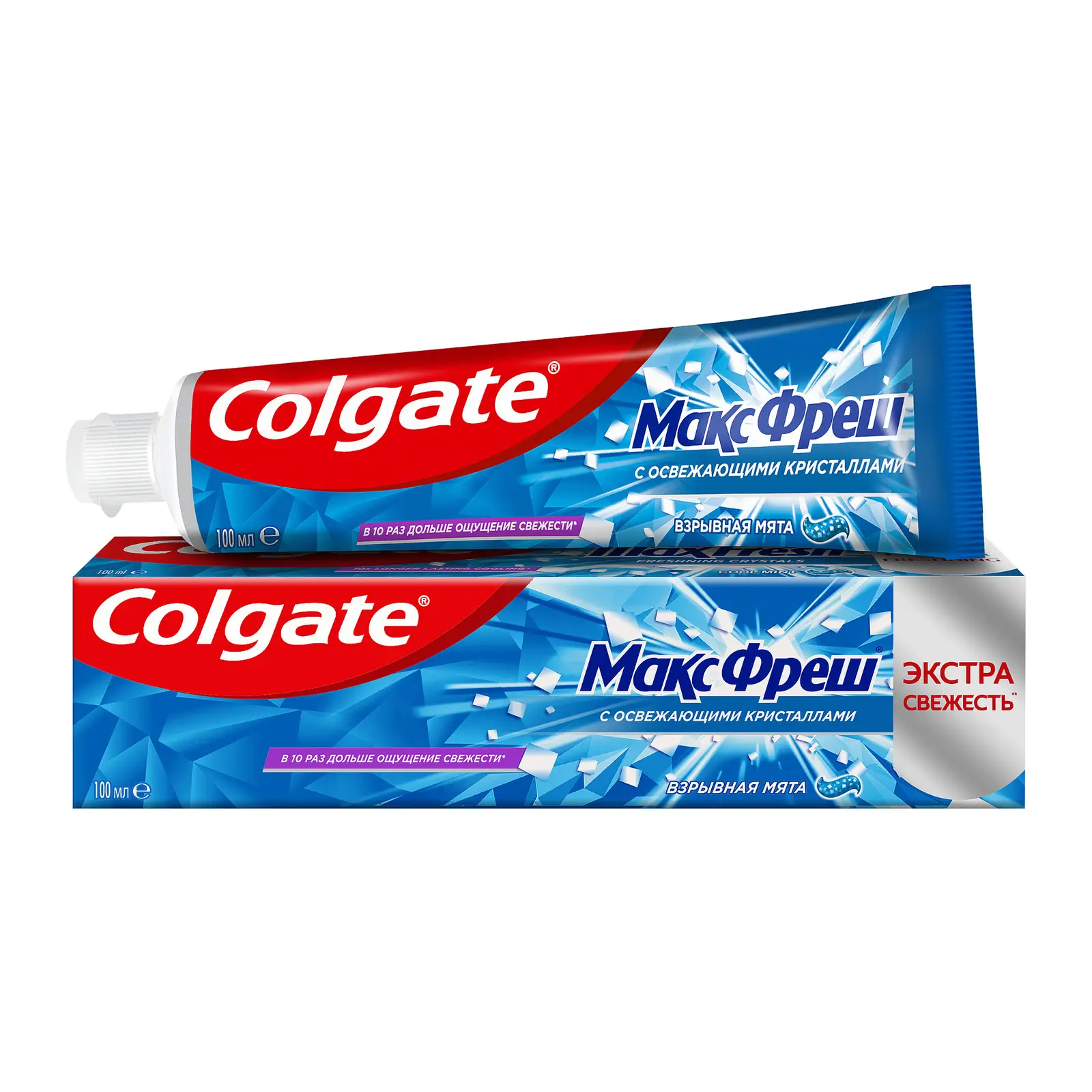 Изображение товара Зубная паста Colgate Макс Фреш Взрывная мята 100мл для свежести дыхания и укрепления эмали