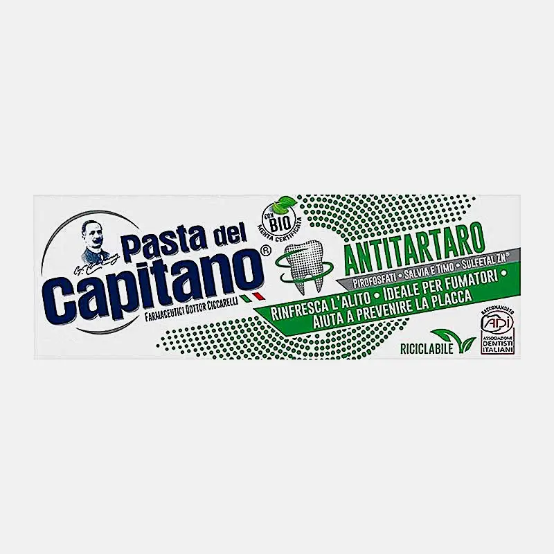 Зубная паста от зубного камня для курящих Del Capitano Pasta 75мл