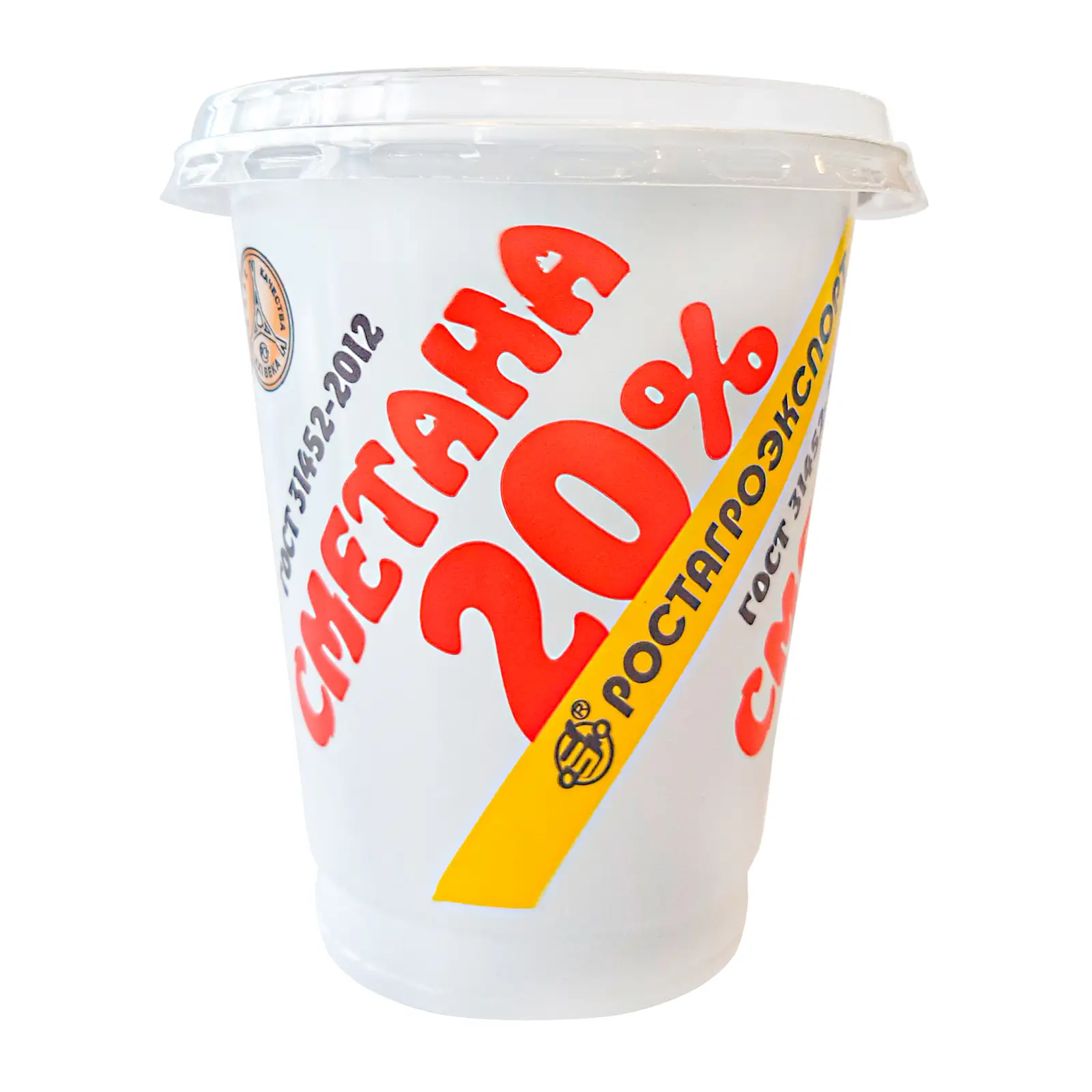 Изображение товара Сметана РостАгроЭкспорт 20% 280г натуральный сливочный вкус