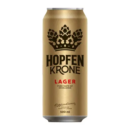 Светлое пиво фильтрованное пастеризованное Hopfenkrone Lager 5% 500мл