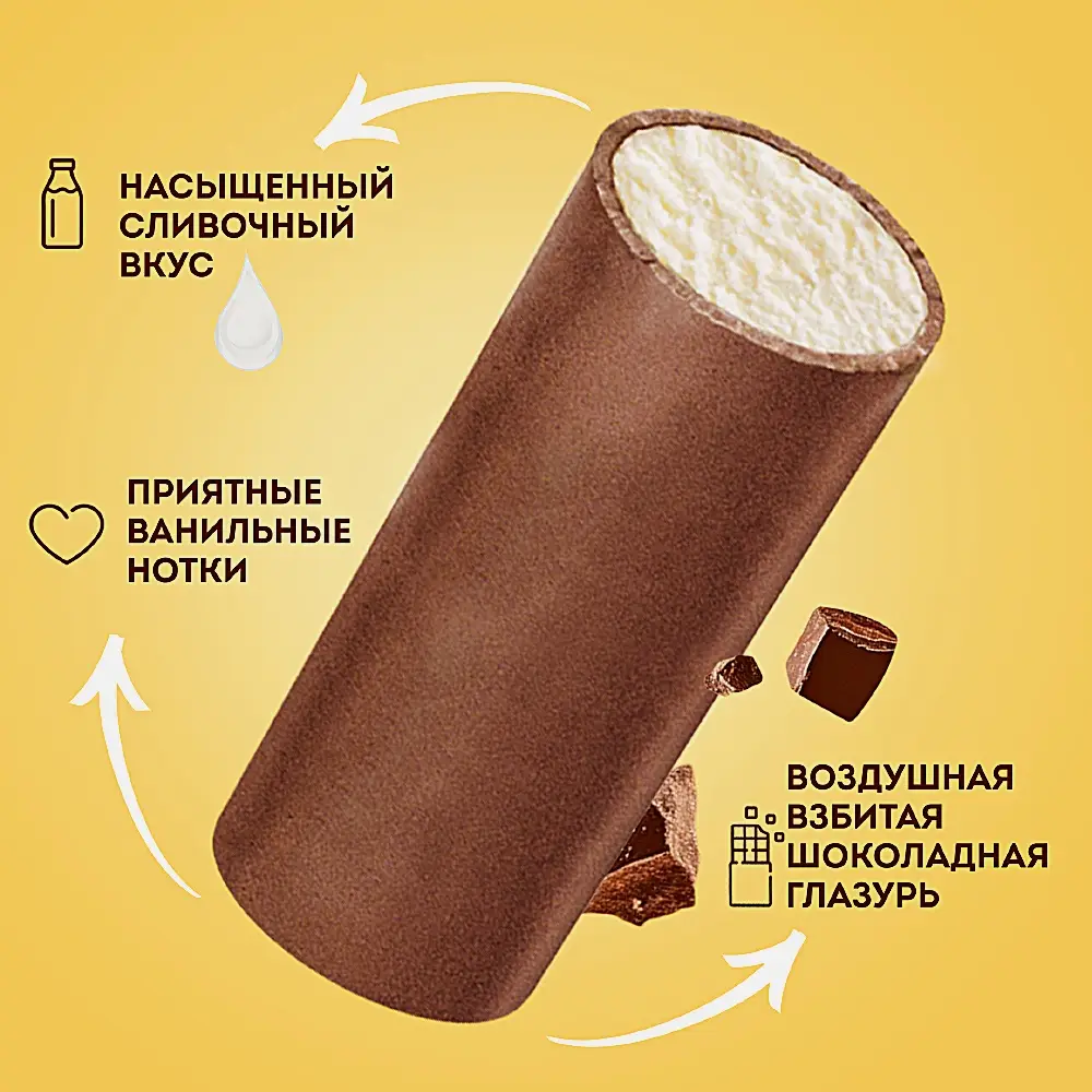 Мороженое Айсберри Филевская Лакомка сливочная 10% 90г