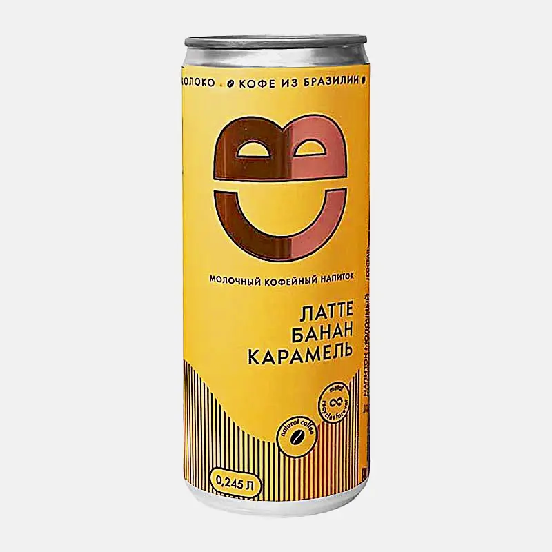 Изображение товара Молочный кофейный напиток Coolbrew Латте банан-карамель 245 мл