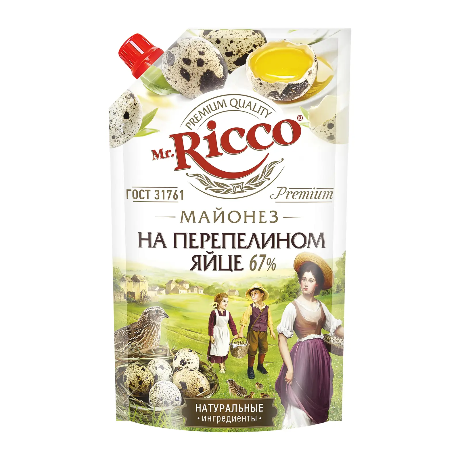 Изображение товара Майонез Mr.Ricco на перепелином яйце 340 г натуральный соус