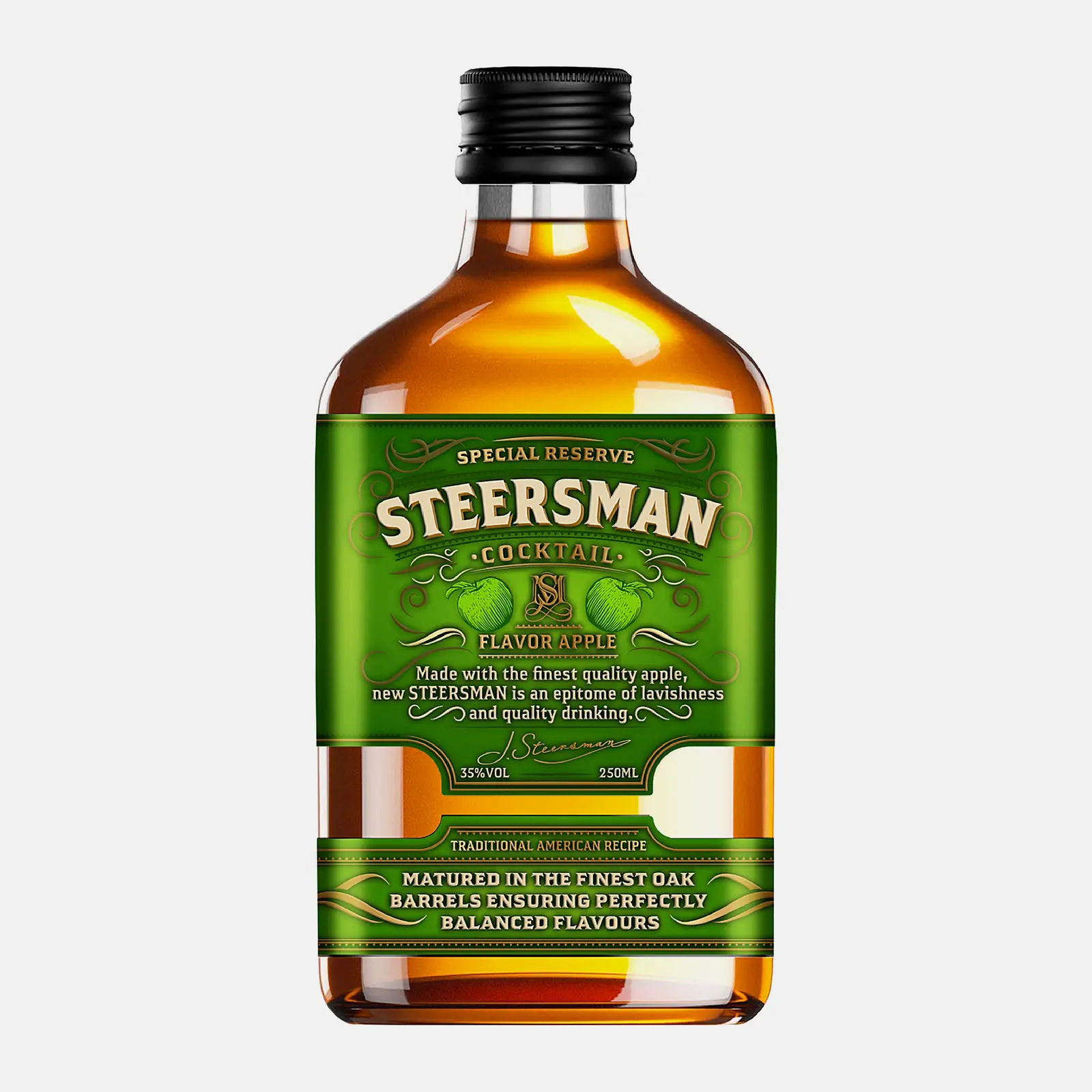 Изображение товара Виски коктейль Apple Steersman 35% 250мл - насыщенный вкус и аромат