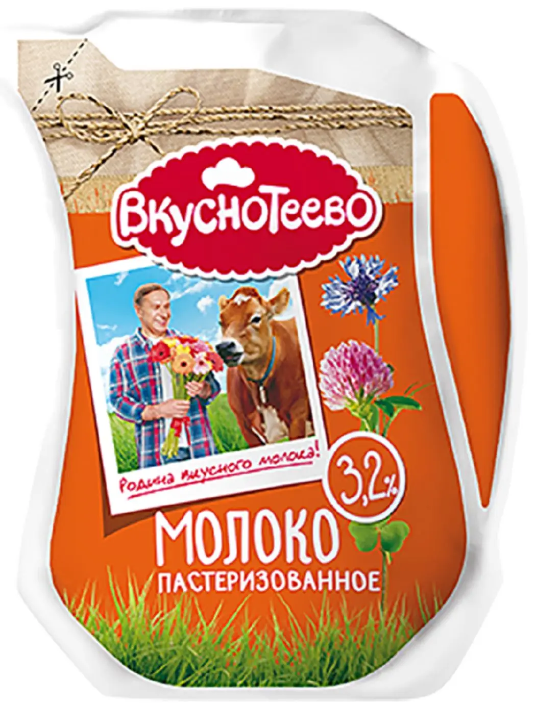 Молоко Вкуснотеево пастеризованное 3.2% 900г — в каталоге на сайте сети  Магнит | Краснодар