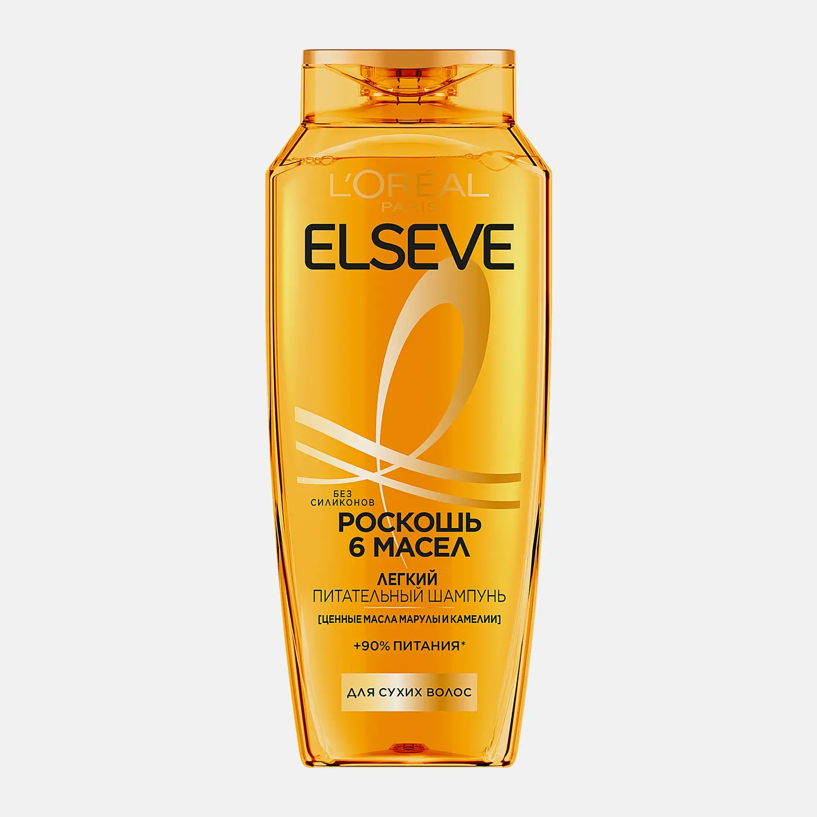 Шампунь L’Oréal Paris Elseve Питательный с маслами марулы и камелии Роскошь 6 масел для сухих волос без силиконов 400мл