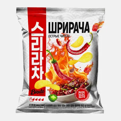 Картофельные чипсы со вкусом шрирача Bruto 80г