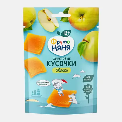 Фруктовые кусочки из яблока Фрутоняня 53г