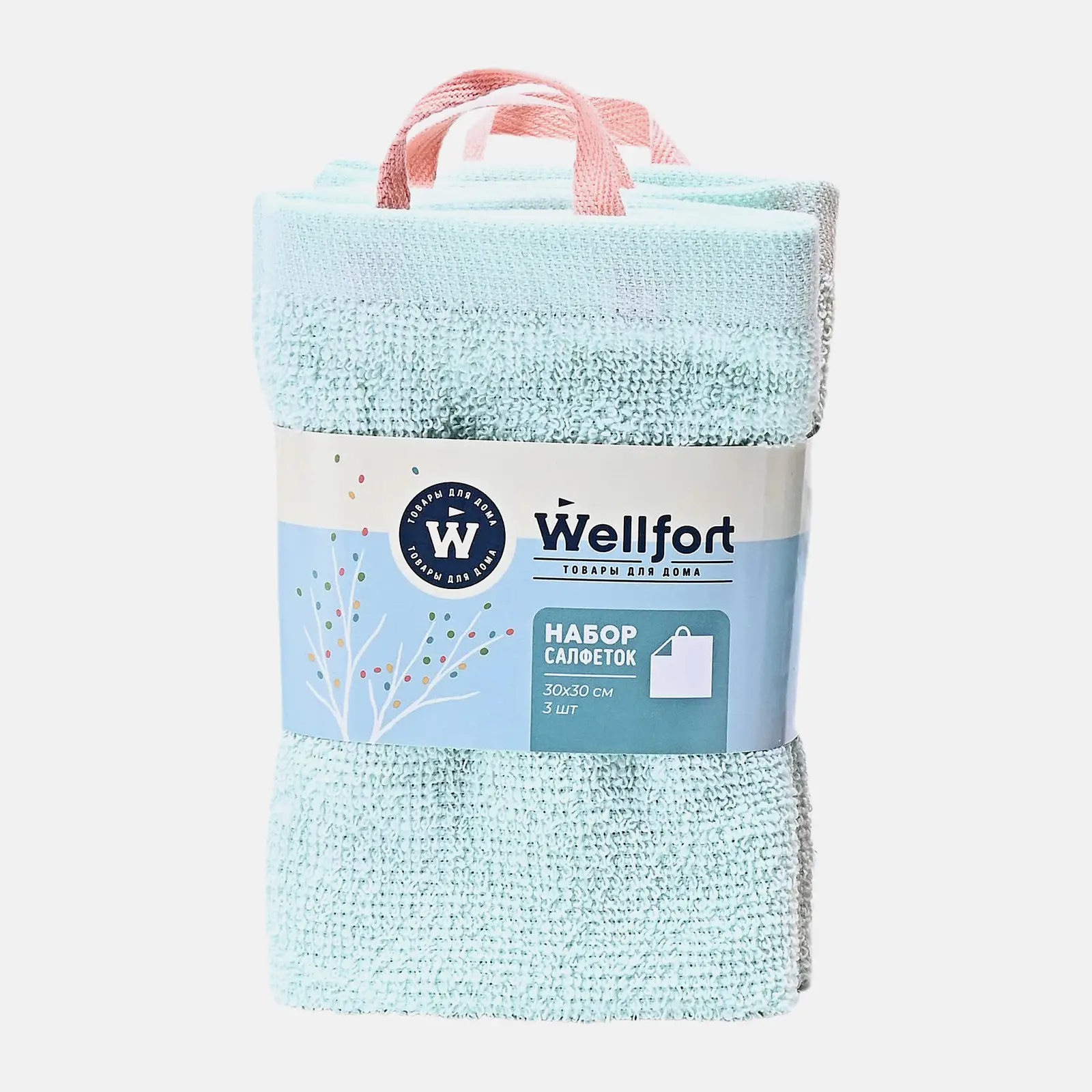 Набор салфеток с петелькой 30*30см Wellfort в ассортименте - фото 2 Набор салфеток с петелькой 30*30см Wellfort в ассортименте - фото 2
