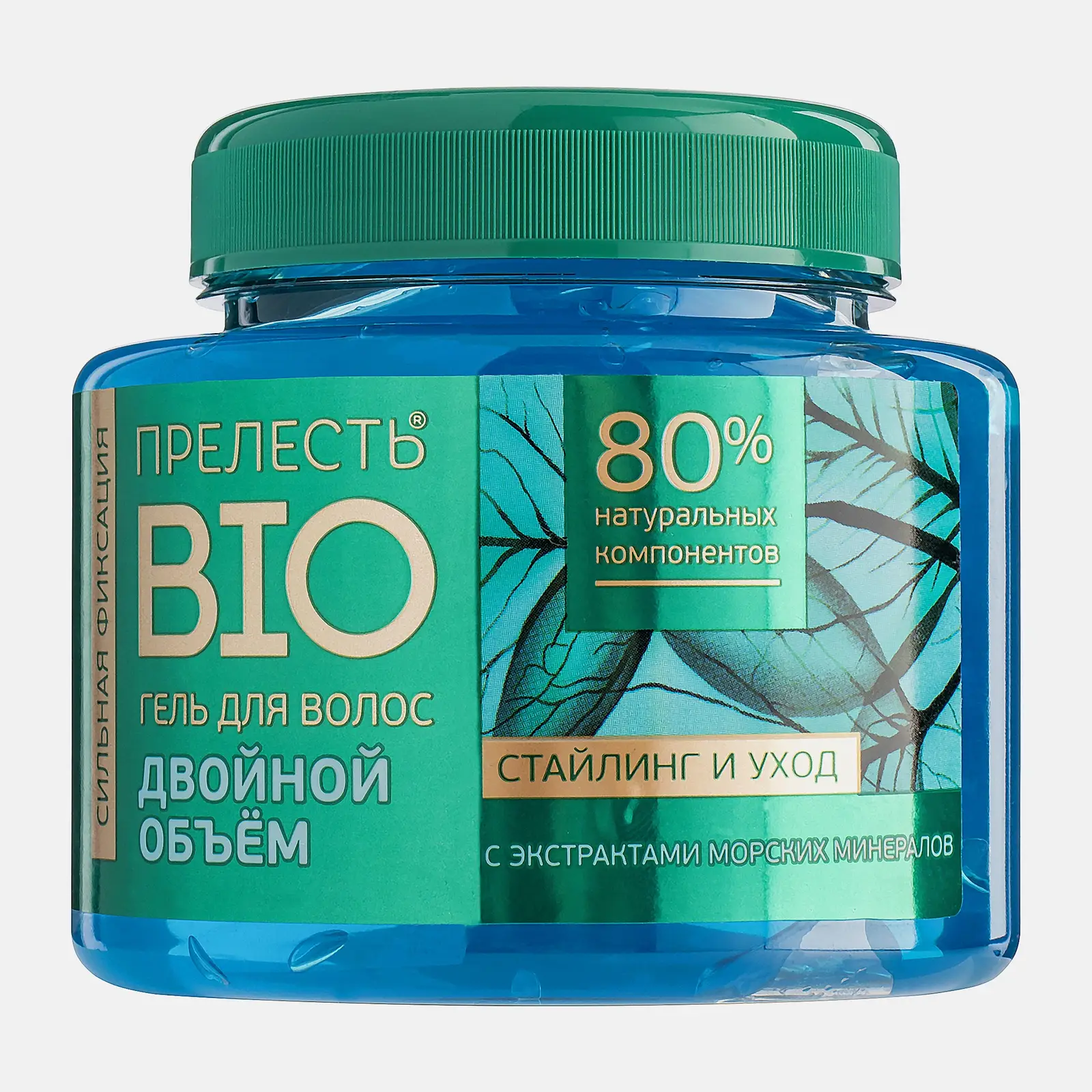 Гель для укладки волос сильная фиксация Двойной объем Прелесть Био 250мл