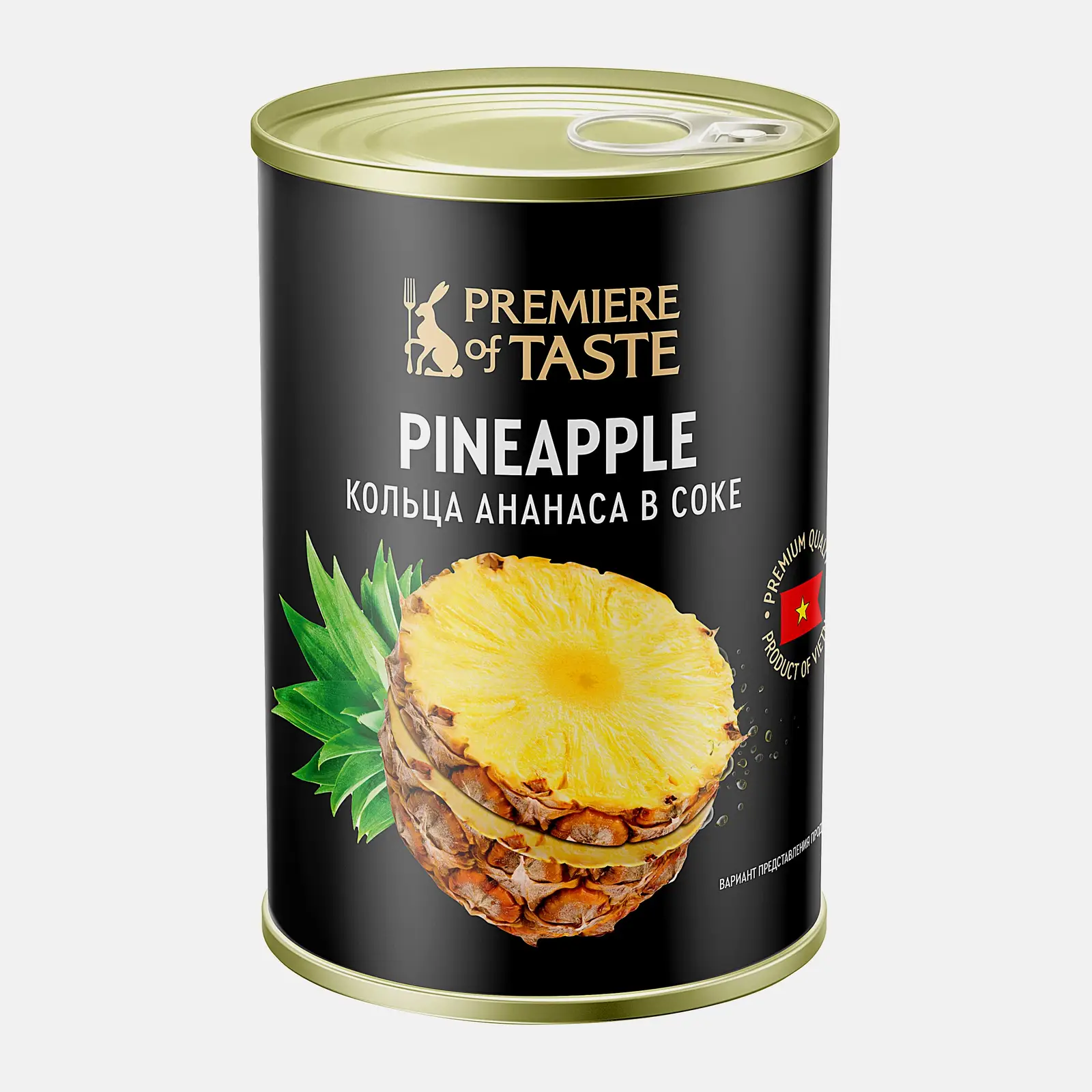 Кольца ананаса консервированные в собственном соку Premiere of Taste 425г