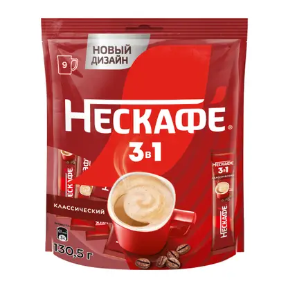 Изображение товара Напиток кофейный растворимый Нескафе 3в1 Классик 14.5г*9шт