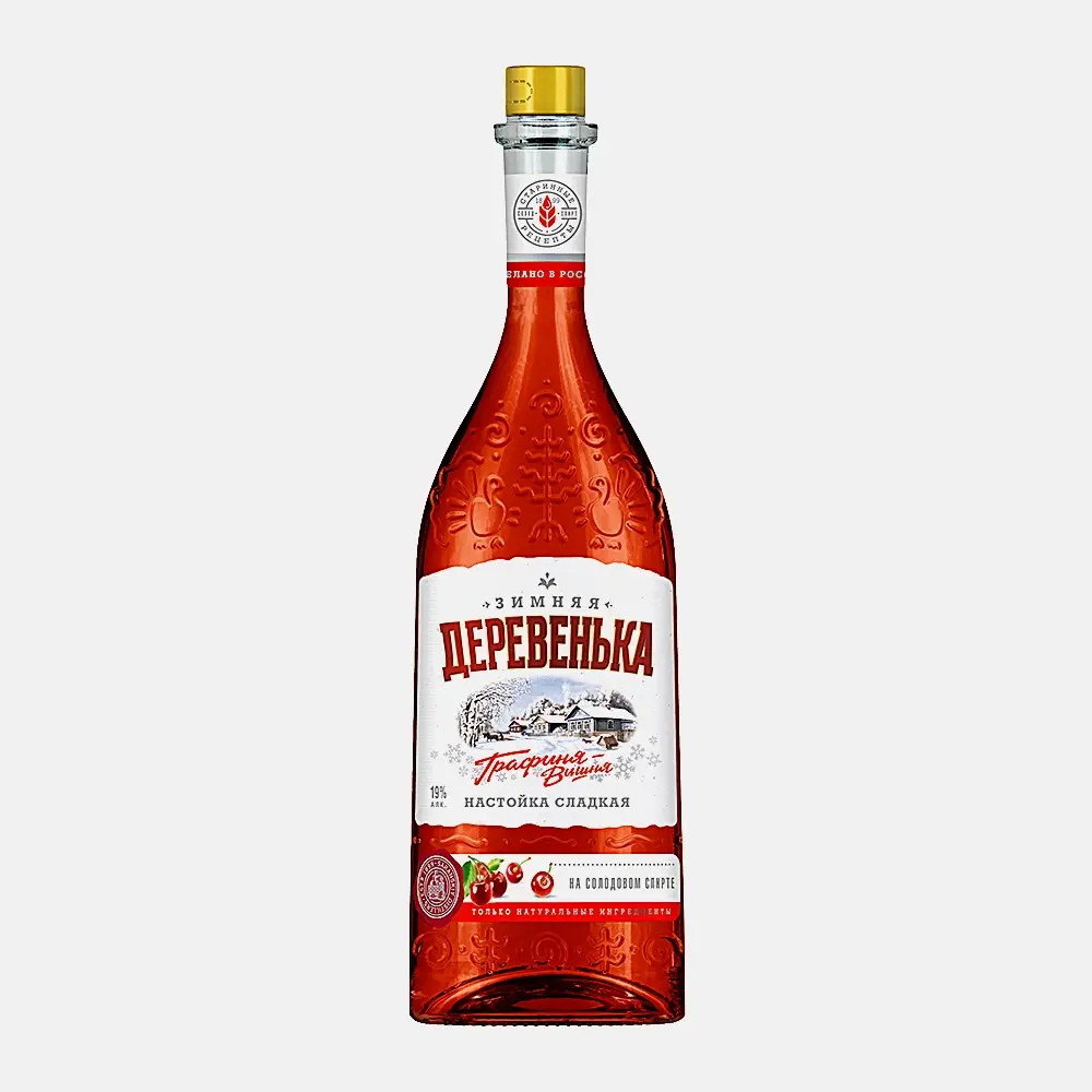 Настойка Зимняя Деревенька Графиня Вишня сладкая 19% 500мл