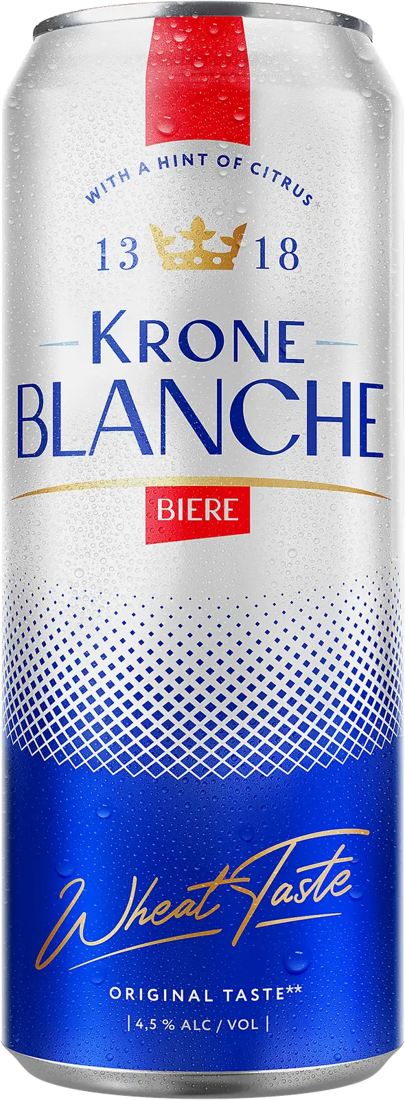 Изображение товара Пивной напиток Krone Blanche Biere пшеничный 4.5% 450мл