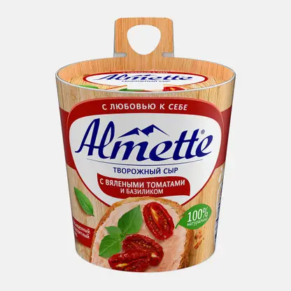 Творожный сыр с вялеными томатами и базиликом Almette 60% 150г