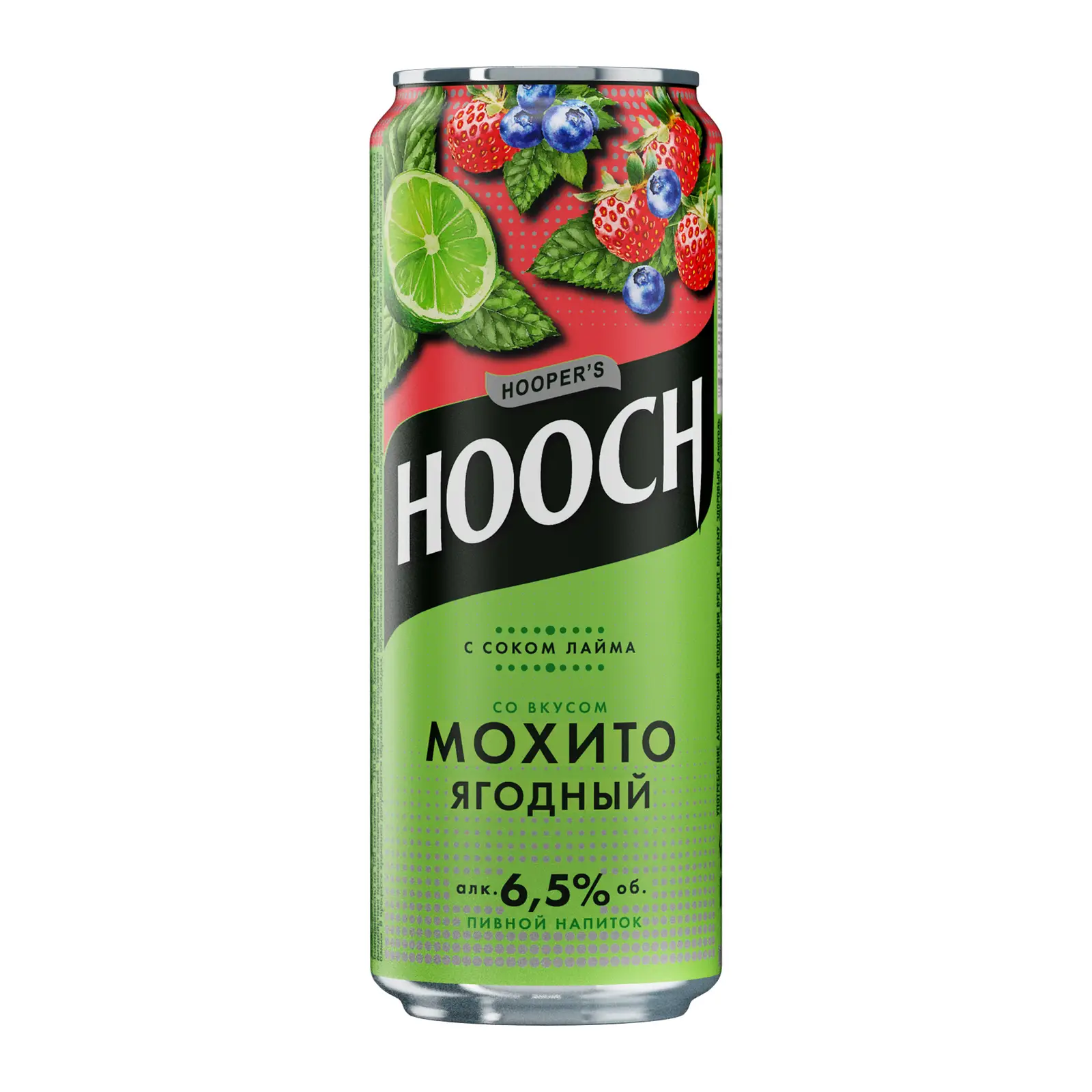 Изображение товара Hooch Ягодый мохито алкогольный коктейль 6.5% 450мл Россия