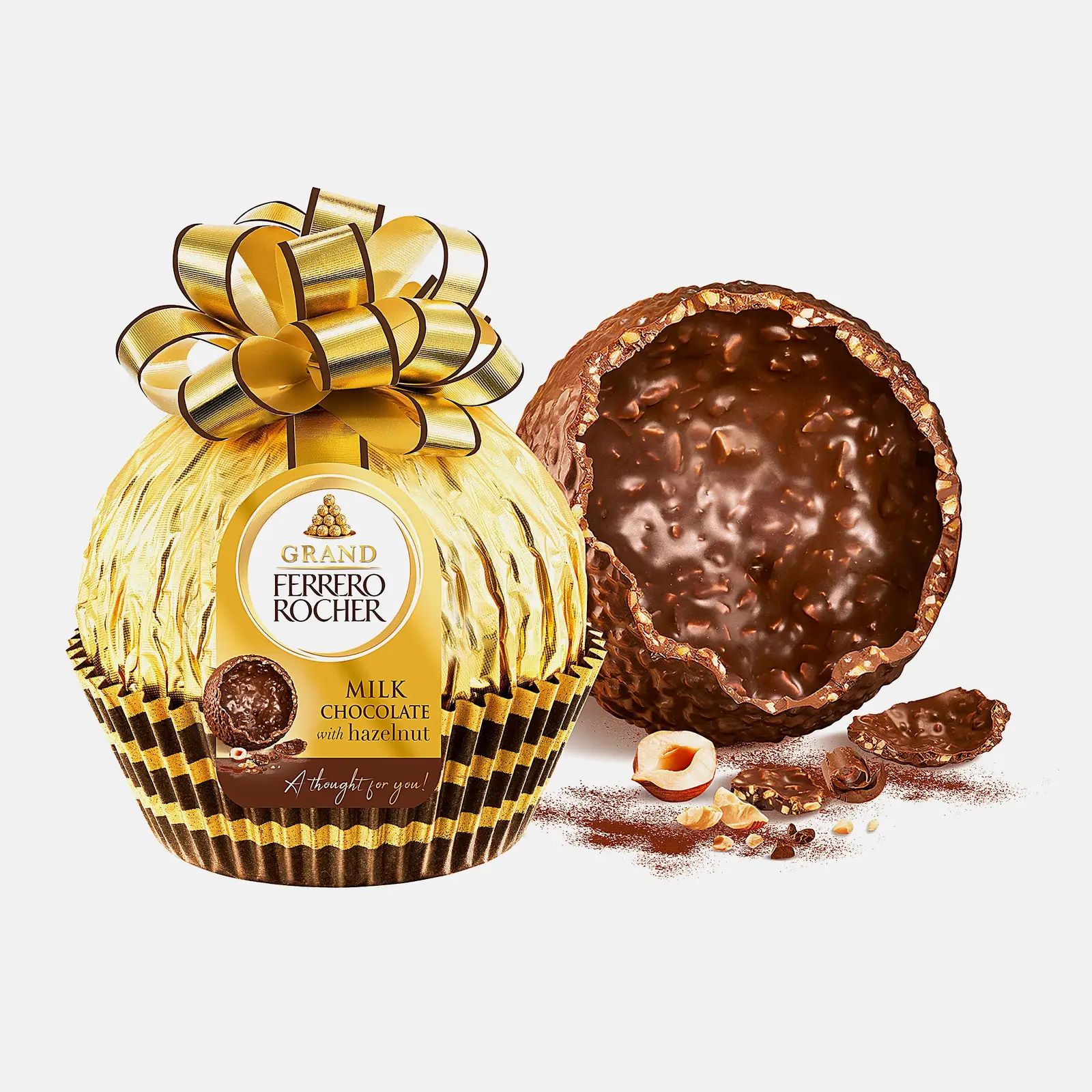 Фигурный шоколад Ferrero Rocher Grand из молочного шоколада 125г Фигурный шоколад Ferrero Rocher Grand из молочного шоколада 125г