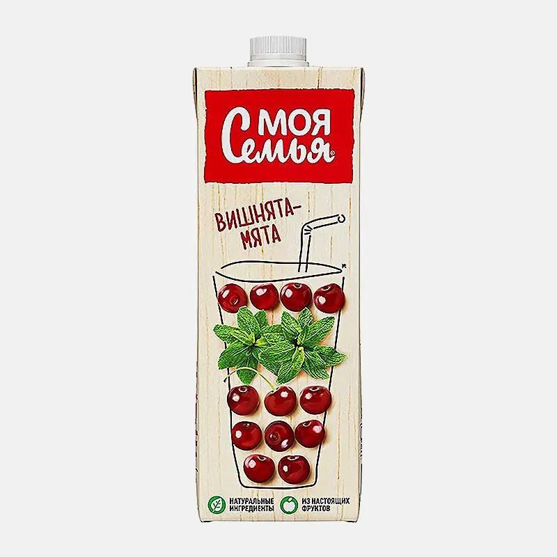 Сок со вкусом вишни и мяты Моя семья 950мл в ассортименте - фото 2 Сок со вкусом вишни и мяты Моя семья 950мл в ассортименте - фото 2
