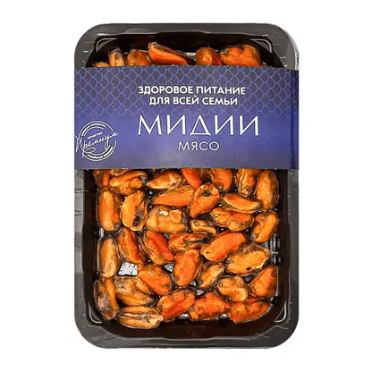 Изображение товара Мясо чилийских мидий Шифудо вареномороженное 300г