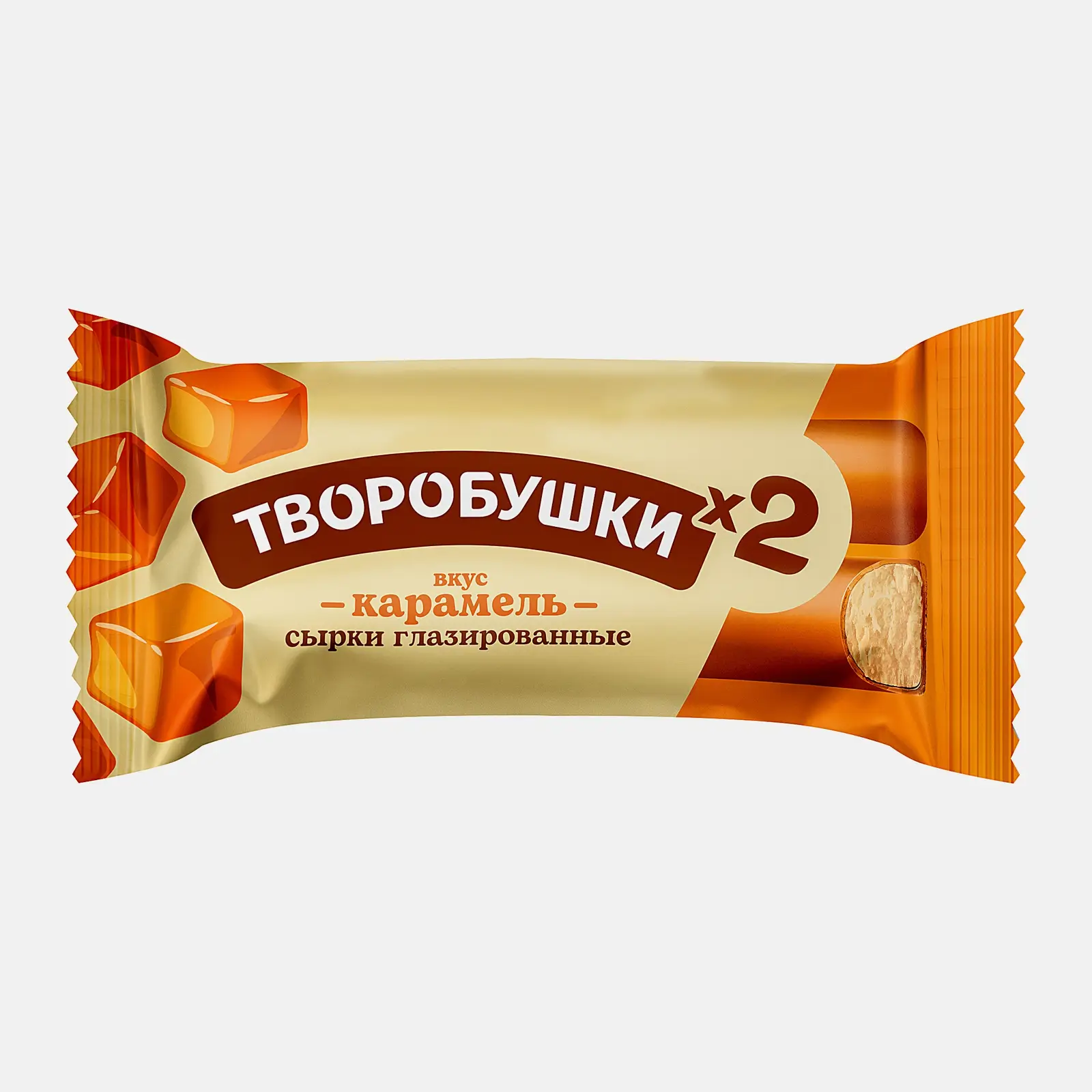 Изображение товара Сырок творожный глазированный со вкусом карамели Творобушки 23% 45г