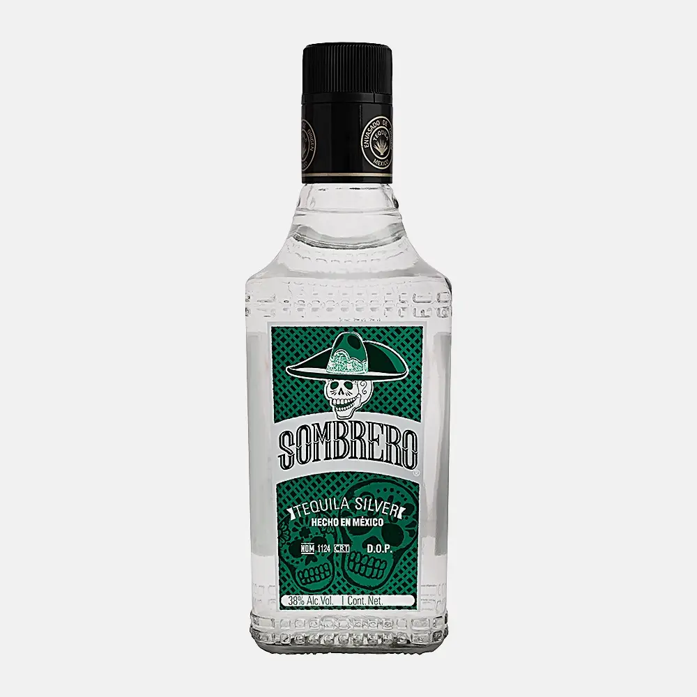 Изображение товара Текила Sombrero Silver 38% 0.5л качественный мексиканский алкоголь