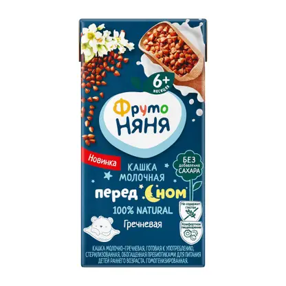 Изображение товара Каша Фрутоняня жидкая молочная гречневая 200мл