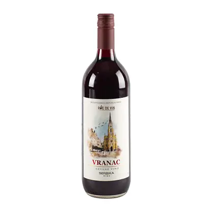 Вино Рю де Вин Вранац красное полусладкое 11.5% 1л