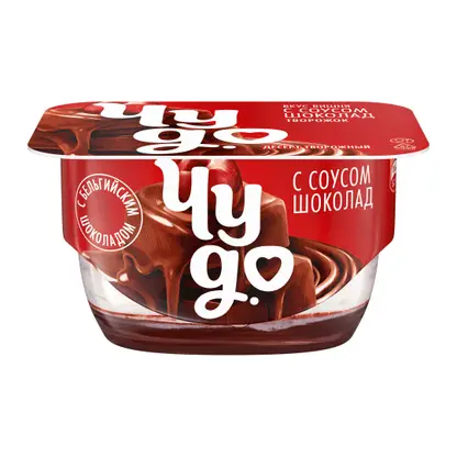 Изображение товара Творожный десерт двухслойный со вкусом вишни с шоколадным соусом Чудо 4.4% 100г